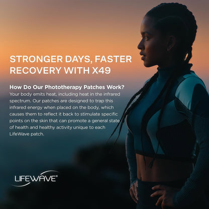 LifeWave X49 Patches - Promotes Performance, Strength & Stamina - Supports Maintaining a Healthy Weight Through Diet and Exercise Programs - No Drugs or Stimulants - Non-Transdermal - 30 Patches