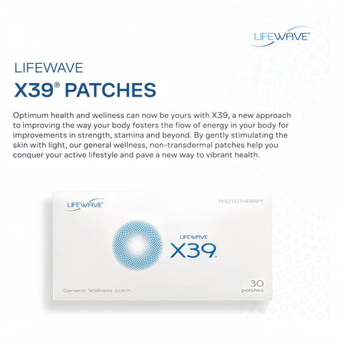 LifeWave X39 Patches - Supports Improvements of Strength and Stamina - Supports Improved Exercise Performance - No Drugs or Stimulants - Innovative Patch Technology for Enhanced Wellness - 30 Patches